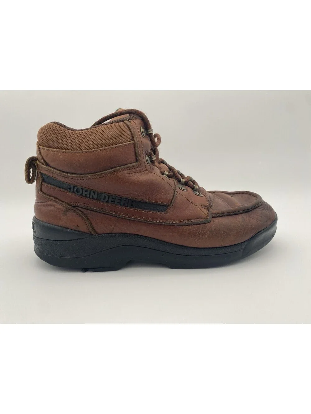 John Deere Men's Size 10 M Brown Leather Waterproof Ankle Boots - Florsheim